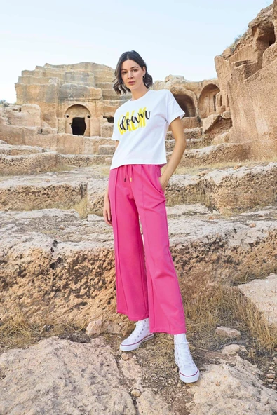 Kısa Kollu "Calm Down" Eşofman Takımı - 5