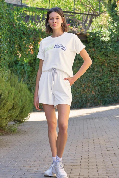 Kısa Kollu Nothing Changes Alt Üst Takım - Resim 4