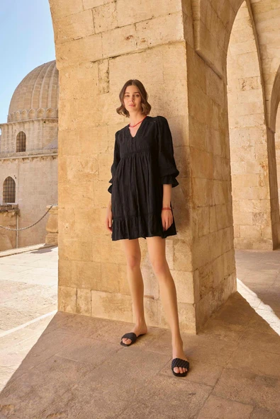 Truvakar Kollu V Yaka Elbise - 2