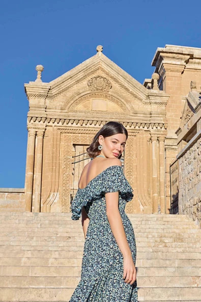 Çiçek Desenli Elbise - 6