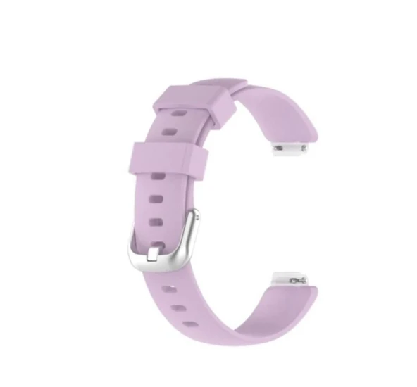 Fitbit Inspire 2 Small Beden(S SIZE) Için Silikon Kordon Kayış Lila