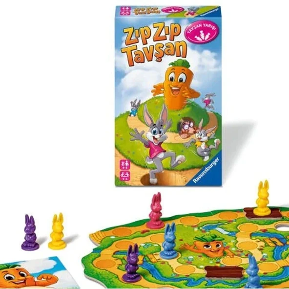 248810 Ravensburger - Zıpzıp Tavşan - Seyahat Boy Kutu Oyunu - 2
