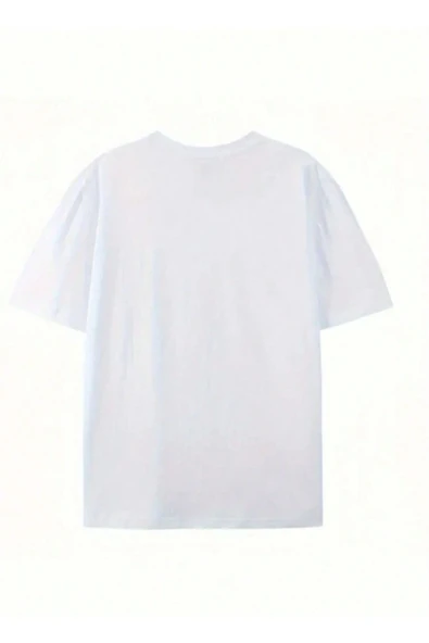 Unisex Pamuklu Eternal Light Ön Baskı Tasarım Kısa Kol Tshirt - 2