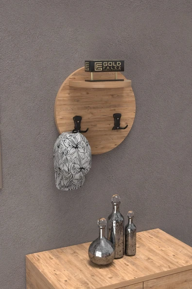 Askılık Duvar Elbise Askılığı Portmanto Üstü Çam - 3