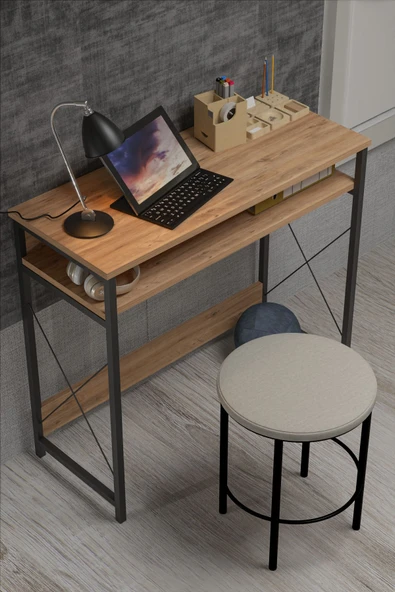 Çalışma Masası  Bilgisayar Laptop Ofis Masası Okul Ev Atlantik Çam - 6