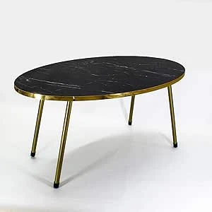 Orta Sehpa Elips Altın Metal Ayak Bendir Altın ürün görseli 1