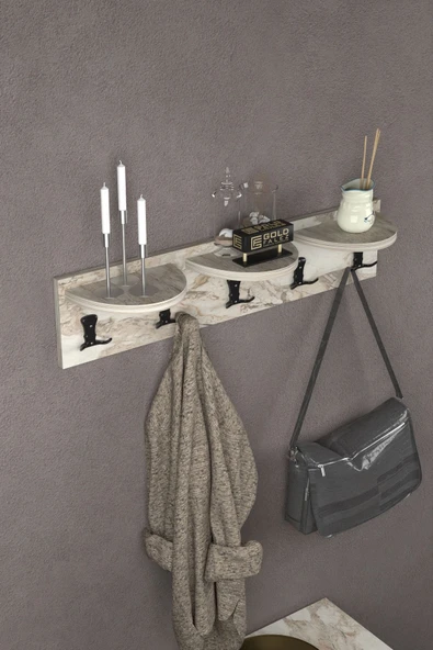 Askılık Duvar Elbise Askılığı Portmanto 80 Cm Efes - 6