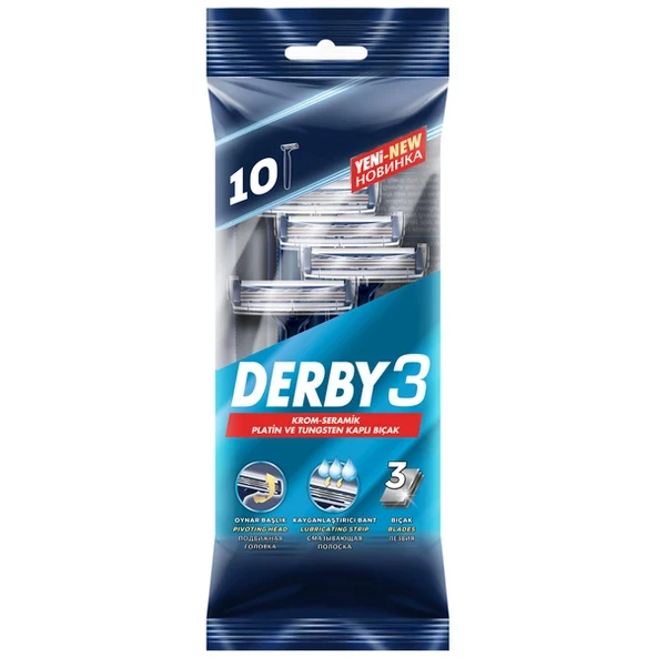 Derby Tıraş Bıçağı 3 10'lu ürün görseli 1
