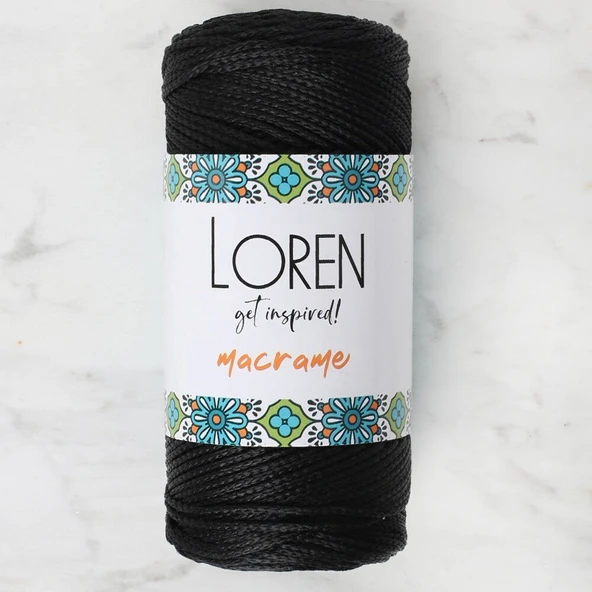 Loren Macrame Siyah El Örgü İpi - RM 001 - 34323 ürün görseli
