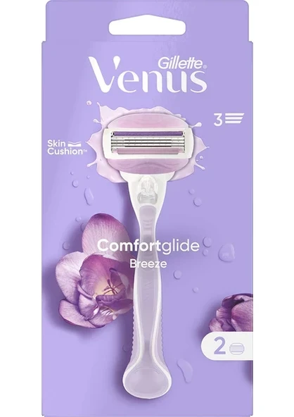 Gillette Venus Comfort Glide Breeze Tıraş Makinesi + 2 Adet Yedek Başlık ürün görseli 1