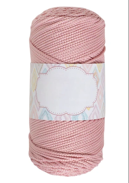 Makrome İpi 3mm Polyester Açık Pembe ürün görseli 1
