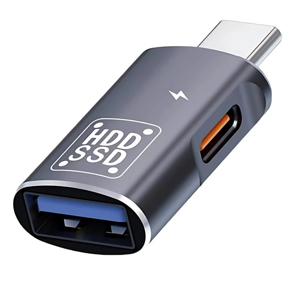 PMR Type-C to USB 3.0 OTG Dönüştürücü | 10Gbps + 12W Şarj Desteği