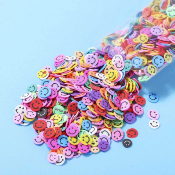 Epoksi Reçine Dolgusu Karışık Glitter Doldu Malzemesi  Figür 100 GR  Emoji ürün görseli