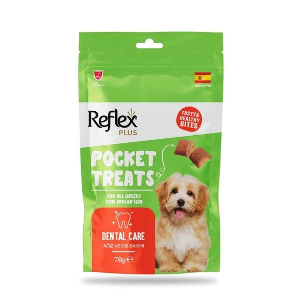 Reflex Plus Pocket Treats Ağız ve Diş Sağlığı İçin Köpek Ödül Maması 70 Gr ürün görseli 1