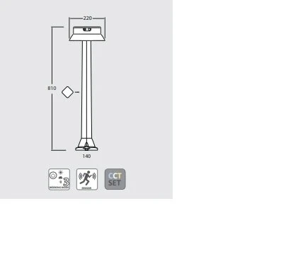 FUMAGALLI JOSEPHA 800 SOLAR LED PIR 4000K OPAL REFLECTOR - 2