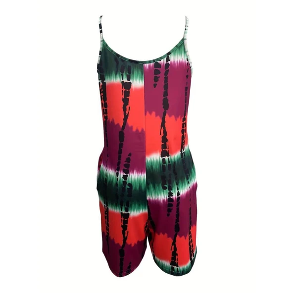 Lucky Life Kadın Ip Askılı Yuvarlak Yaka Cepli Kısa şort Süprem Takım - 4