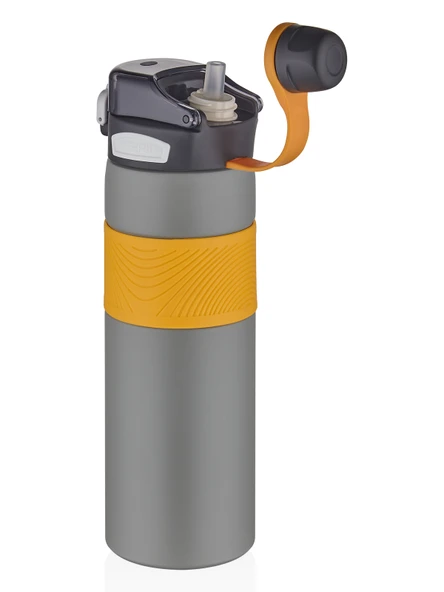 Vagonlife 800 Ml Paslanmaz Çift Kapaklı Çelik Termos Gri - 2
