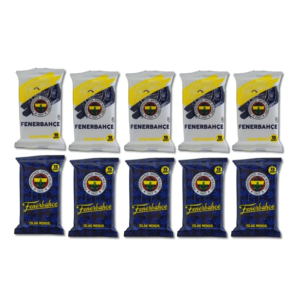 Fenerbahçe Islak Cep Mendili 15 Yaprak (609023) 10 Adet