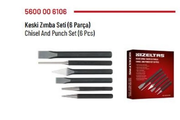İZELTAŞ Keski Zımba Takımı 6 Parça ürün görseli 1
