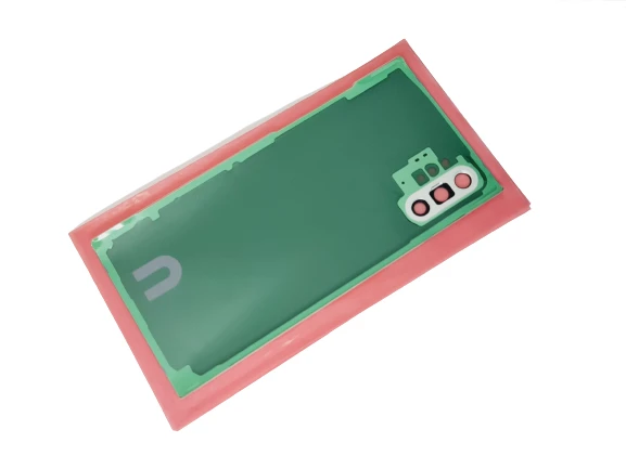 Tkgz - Samsung Galaxy NOTE 10 PLUS Arka Kapak Batarya Kapağı (Cam Full Lensli) - BEYAZ - Resim 2