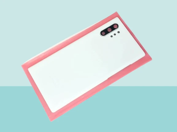 Tkgz - Samsung Galaxy NOTE 10 PLUS Arka Kapak Batarya Kapağı (Cam Full Lensli) - BEYAZ ürün görseli 1