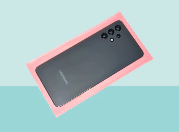 Tkgz - Samsung Galaxy A32 A325 Arka Kapak Batarya Kapağı (Cam Full Lensli) - SİYAH ürün görseli 1