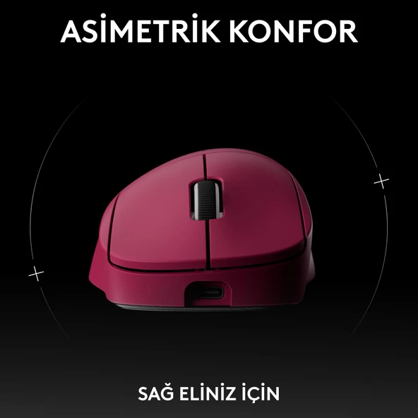 Logitech G PRO X SUPERLIGHT 2 DEX LIGHTSPEED HERO 2 32K DPI Sensör PC/Mac için Kablosuz Oyun Mouse - Pembe - Resim 2