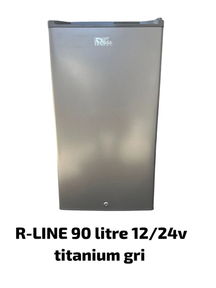 R-LİNE 90 Lt Karavan Tekne Buzdolabı Kompresörlü 12/24v titanium gri