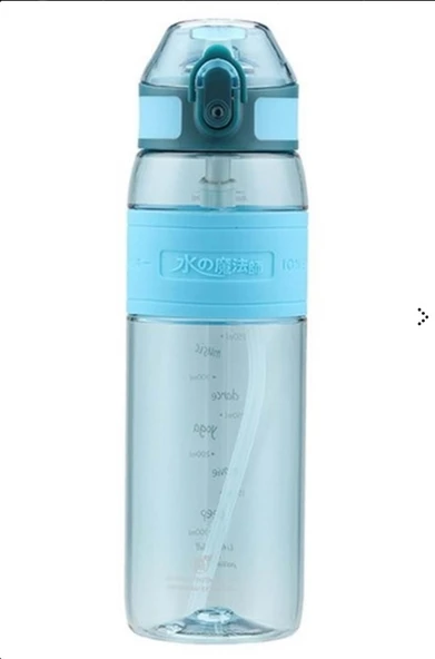 Vagonlife Uzspace 600 Ml Silikon Gövde Pipetli Tritan Su Matarası 4106  Blue