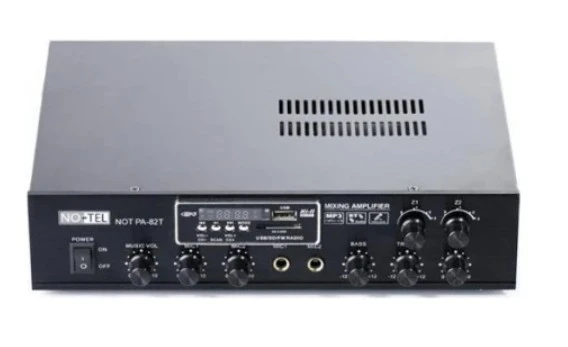 Notel PA-82T 80W Trafolu 2 Bölgeli 2 Mikrofon Girişli Trafolu Anfi ürün görseli