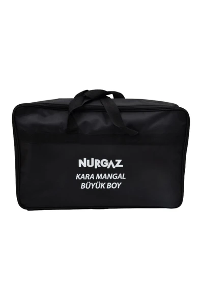 Kara Mangal Büyük+Tabure+Kömür+Fırça+Yelpaze Mangal Seti - 4
