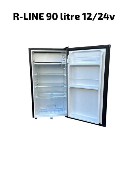 R-LİNE  90 Lt Karavan Tekne Buzdolabı Kompresörlü 12/24v Siyah - 3