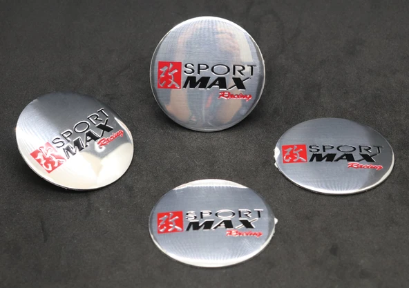 Jant Göbek Arma İthal Metal Sticker SportMax Racing Dizayn