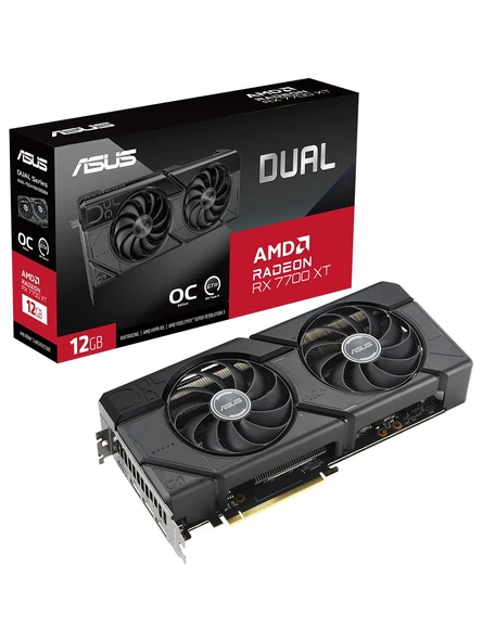 Asus RX 7700 XT Dual OC Edition DUAL-RX7700XT-O12G 192 Bit GDDR6 12 GB Ekran Kartı