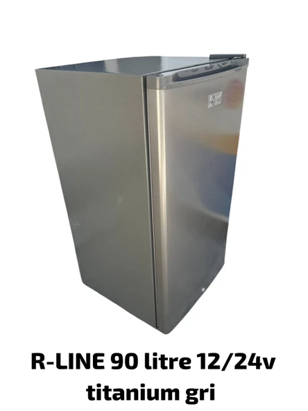 R-LİNE 90 Lt Karavan Tekne Buzdolabı Kompresörlü 12/24v titanium gri - 2