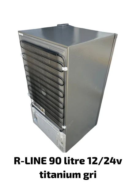 R-LİNE 90 Lt Karavan Tekne Buzdolabı Kompresörlü 12/24v titanium gri - 3