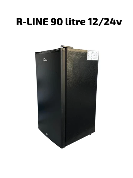 R-LİNE  90 Lt Karavan Tekne Buzdolabı Kompresörlü 12/24v Siyah - 2