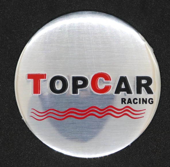 Jant Göbek Arma İthal Metal Sticker TOPCAR Racing Dizayn - Resim 4