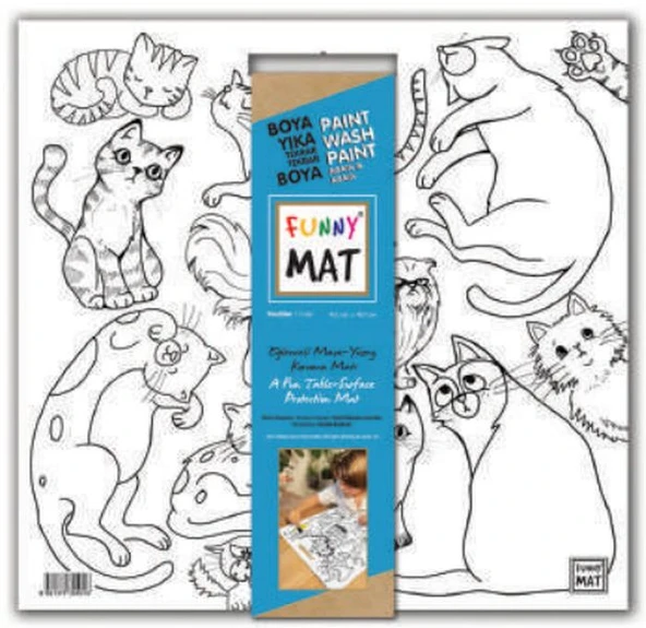 Funny Mat - Kediler 40x40cm ürün görseli