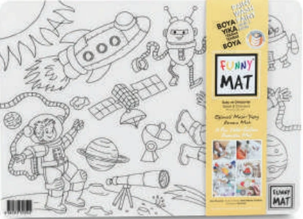 Funny Mat - Uzay Ve Dinozorlar 25 X 35 Cm ürün görseli