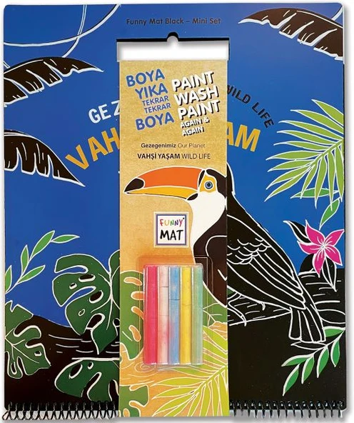 Funny Mat Black Set Gezegenimiz Vahşi Yaşam (Tebeşirli) ürün görseli