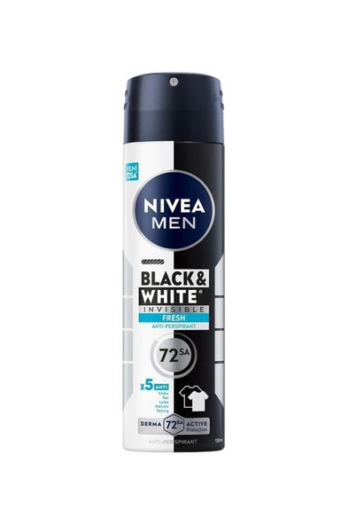 Nivea Men Invisible Black & White Fresh 150 ml Erkek Deodorant