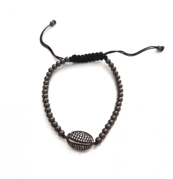 Swarovski Taşlı Bileklik Ayarlanabilir Kadın Siyah 9566 - 2