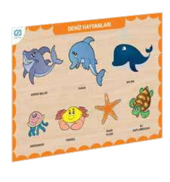 Ahşap Deniz Hayvanları Eğitici Set ürün görseli