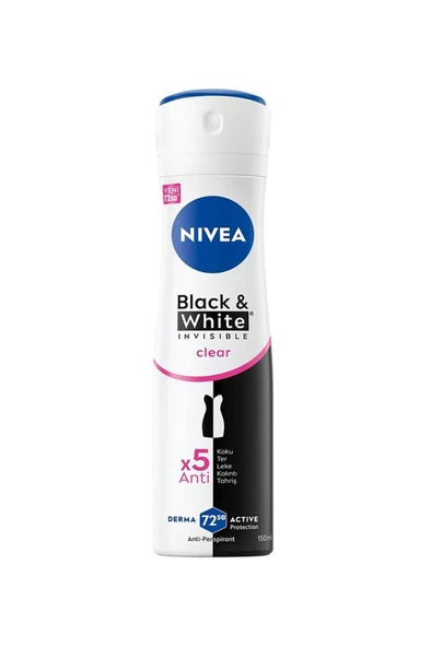 Nivea Invisible Black & White Clear 150 ml Kadın Deodorant