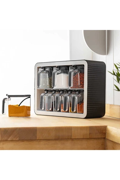 Buclee VİOLET 9'LU BAHARATLIK ANTRASİT ürün görseli 1