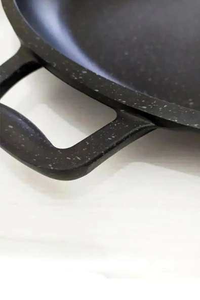 Buclee Granit Döküm Gözleme Saç Kavurma Tavası 36 Cm - Resim 3