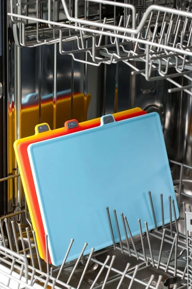 Buclee Siyah Beyaz Standlı Kesim Tahtası Panosu - Çoklu Doğrama Tahtası Seti - Resim 5