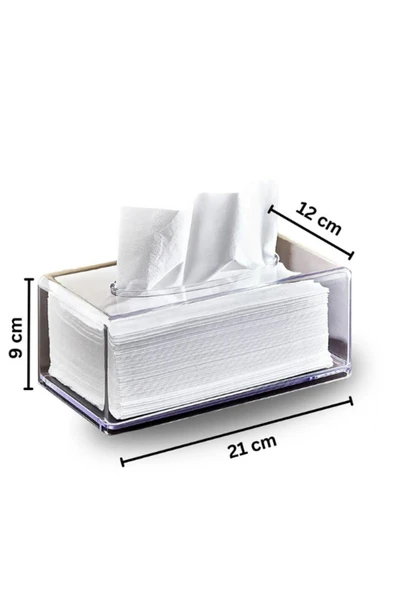 Buclee Şeffaf Peçete Organizeri, Peçetelik , Organizer Kutu Kırılmaz - Resim 2