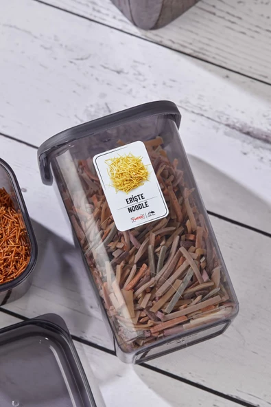 Buclee Mina 24'lü 48 Parça Erzak Ve Bakliyat Saklama Kabı Mutfak Ve Kiler Düzenleyici Set 24 X 1.10 Lt - Resim 4